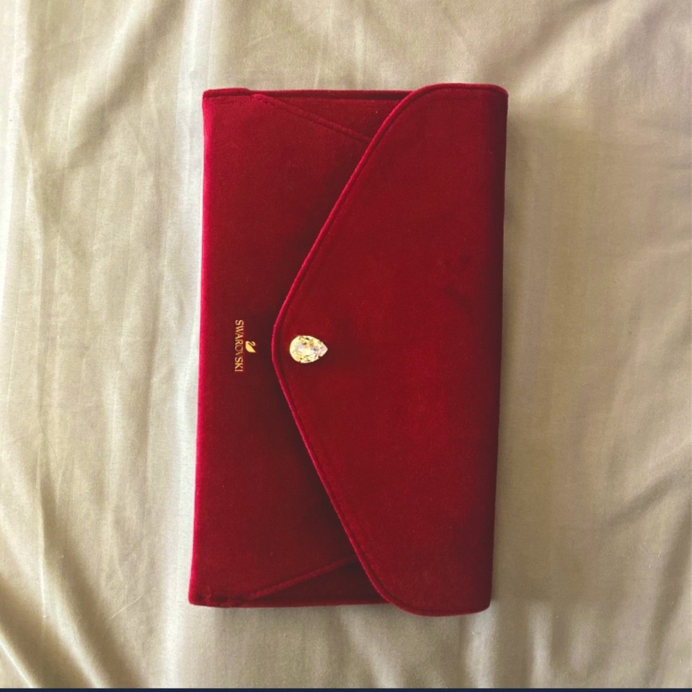 Swarovski Clutch - Maroon